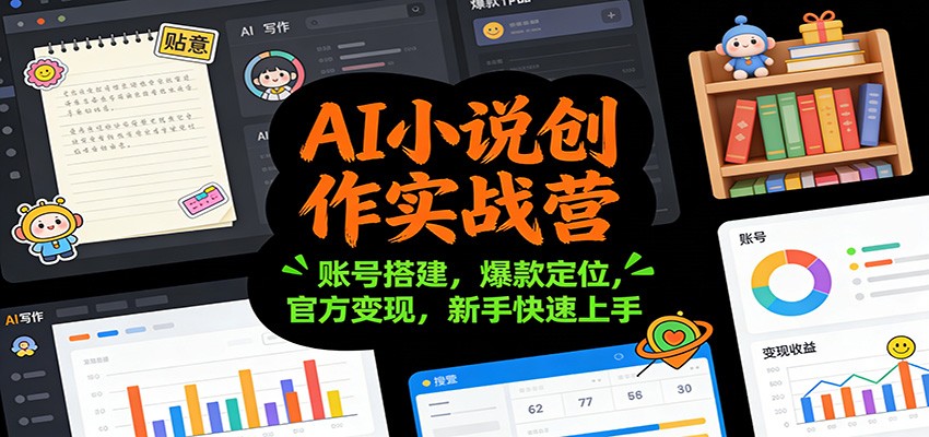 图片[1]-AI小说创作实战营：账号搭建，爆款定位，官方变现，新手快速上手-白蛇网赚