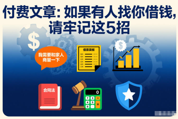 付费文章：如果有人找你借钱，请牢记这5招