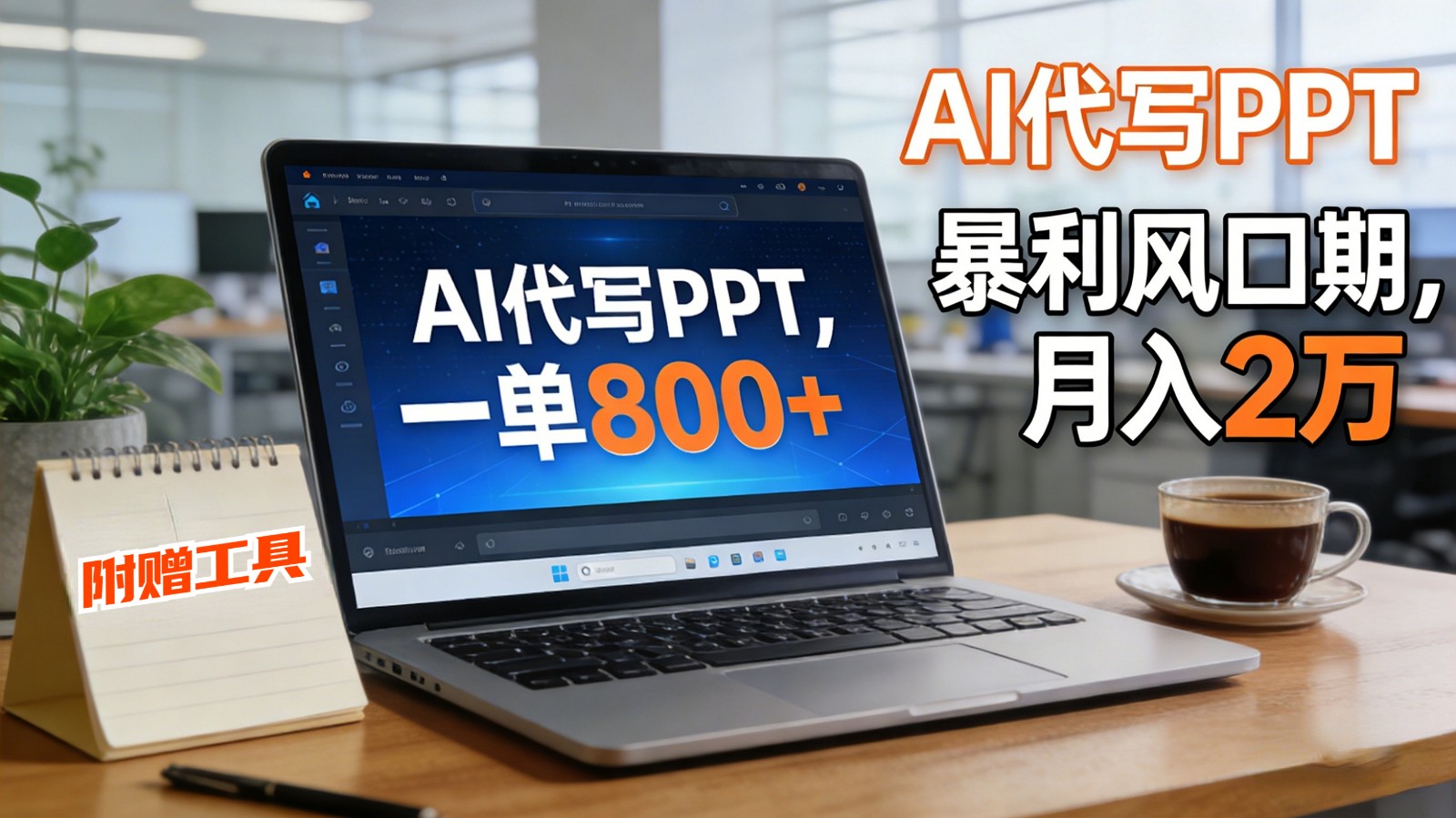图片[1]-AI 代写做 PPT！一单狂赚 800+，风口期月入 2 万(工具 + 提示词直接送)-白蛇网赚