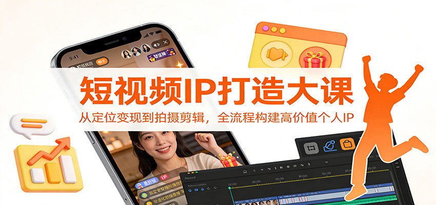 图片[1]-短视频IP打造大课：从定位变现到拍摄剪辑，全流程构建高价值个人IP-白蛇网赚