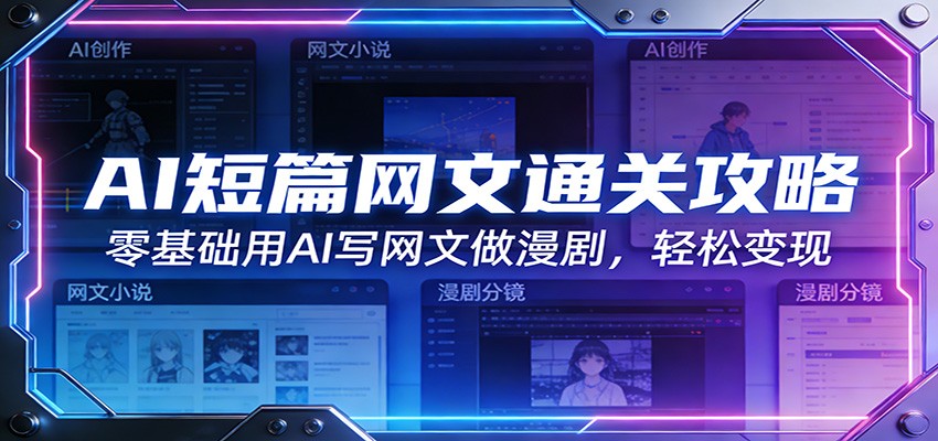 图片[1]-AI短篇网文通关攻略：零基础用AI写网文做漫剧，轻松变现-白蛇网赚
