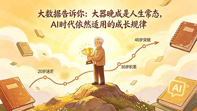 （18288期）付费文章：大数据告诉你：大器晚成是人生常态，AI 时代依然适用的成长规律