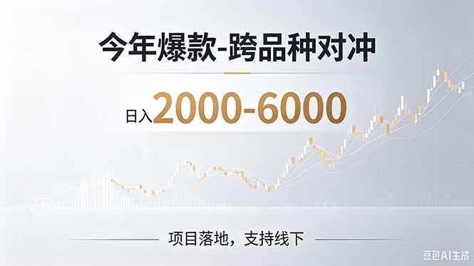 （19150期）2026创业新风口—跨品种对冲震撼首发！日收益2000-6000+，项目绿色长久，安全稳健