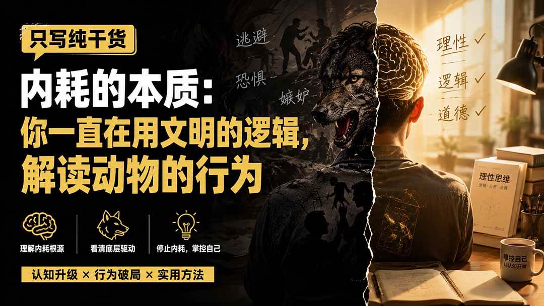 (19849期)付费文章:只写纯干货-内耗的本质:你一直在用文明的逻辑,解读动物的行为 (19849期)付费文章:只写纯干货-内耗的本质:你一直在用文明的逻辑,解读动物的行为