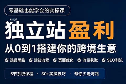 刘老师·5节课跑通独立站盈利全流程 刘老师·5节课跑通独立站盈利全流程