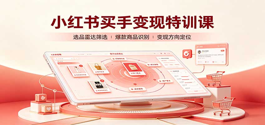 小红书买手变现特训课:账号定位养号起号,选品挂车,笔记标题封面全套教学 小红书买手变现特训课:账号定位养号起号,选品挂车,笔记标题封面全套教学