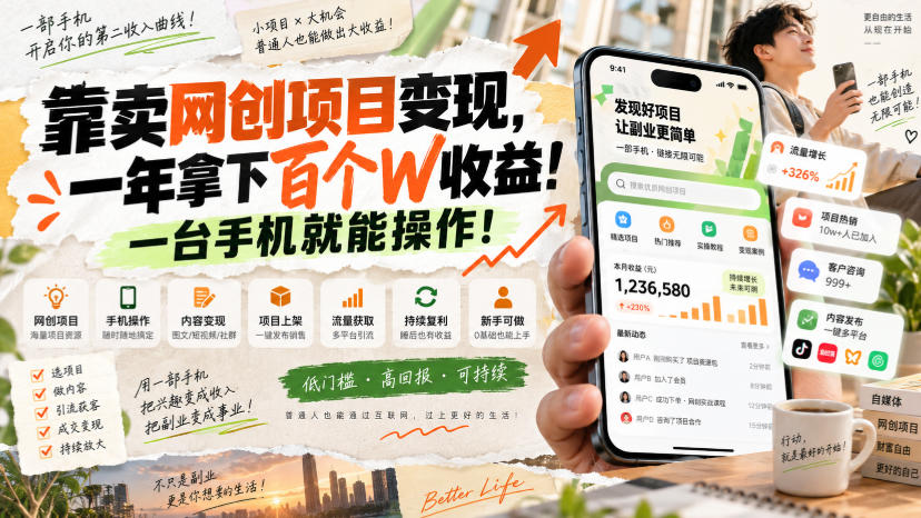 网创小程序虚拟资料变现,一年拿下百万收益,一部手机就可以做,0成本变现副业! 网创小程序虚拟资料变现,一年拿下百万收益,一部手机就可以做,0成本变现副业!