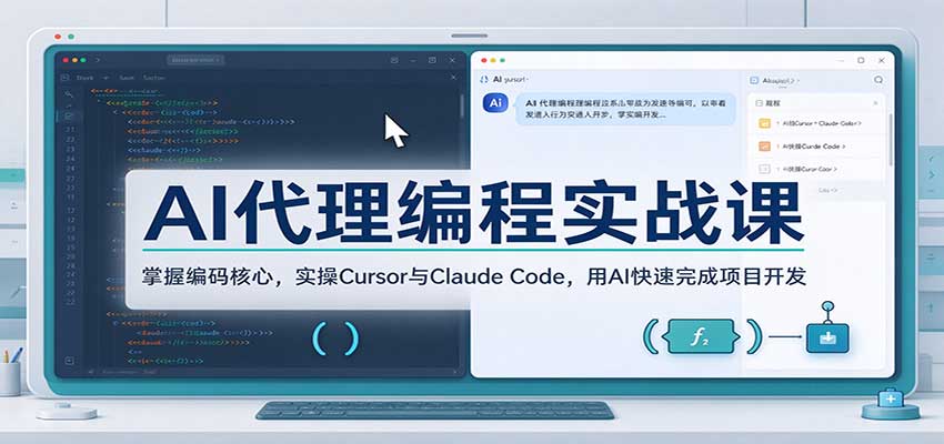 AI代理编程实战课:掌握编码核心,实操Cursor与Claude Code,用AI快速完成项目开发 AI代理编程实战课:掌握编码核心,实操Cursor与Claude Code,用AI快速完成项目开发