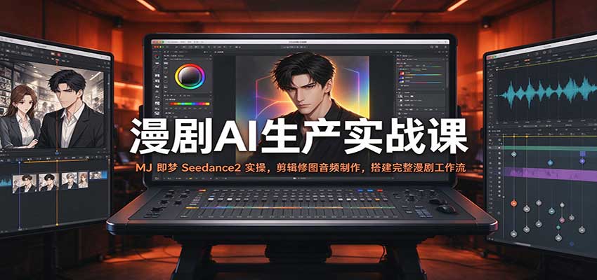 漫剧AI生产实战课:MJ 即梦 Seedance2 实操,剪辑修图音频制作,搭建完整漫剧工作流 漫剧AI生产实战课:MJ 即梦 Seedance2 实操,剪辑修图音频制作,搭建完整漫剧工作流