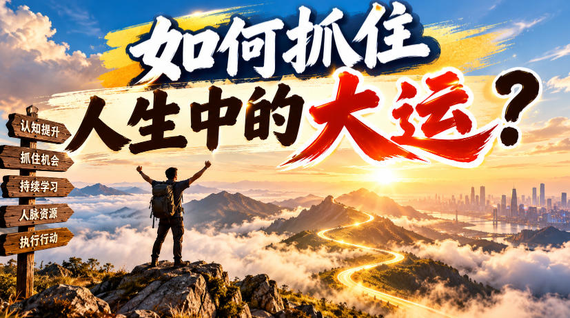 某公众号付费文章:如何抓住人生中的大运? 某公众号付费文章:如何抓住人生中的大运?