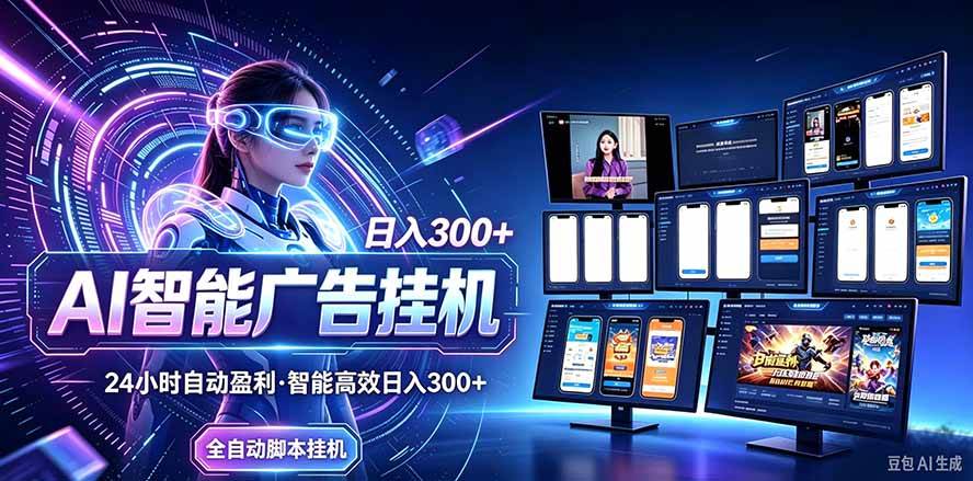 (20964期)24小时AI广告挂机|在家就能做的被动副业 (20964期)24小时AI广告挂机|在家就能做的被动副业