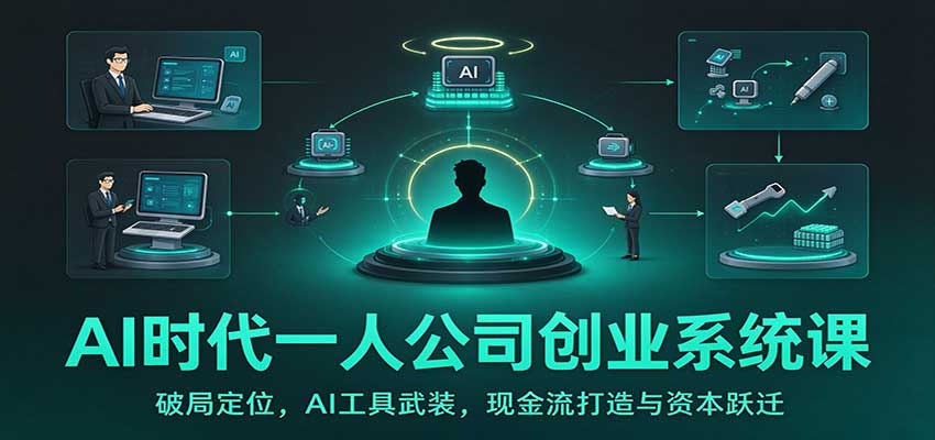 AI时代一人公司创业系统课:破局定位,AI工具武装,现金流打造与资本跃迁 AI时代一人公司创业系统课:破局定位,AI工具武装,现金流打造与资本跃迁